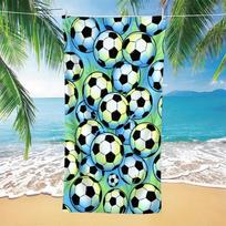 1 Piece Vibrant Football Print Pattern Beach Towel-Super Soft Quick-Dry Microfiber for Travel, Yoga, Camping, Swimming Machin 75x150cm&1pc