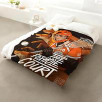 AFTG All For The Game Retro Print Throw Cozy Soft Flannel Throw Lightweight Skin-Friendly For Sofa Bed Office & Travel Size: 75*100cm, Weight: 230 GSM