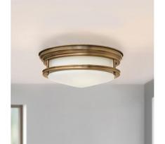 Quintiesse QN-HADRIAN-FS-BR-OPAL-Lauko pastatomas šviestuvas HADRIAN 2xE27/40W/230V IP44 bronzinis