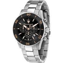 Maserati Competizione Diver Black Stainless Steel Men's Quartz Chronograph with Date R8873600003 juoda