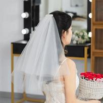Bow Wedding Veil Pearl Accessories Women's Tulle New Bridal Veil  Bridal Photoshoot Style12