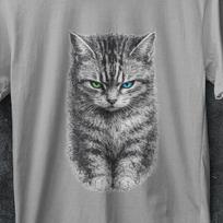 Sad Kitten shirt, funny cat, absurd viral cat, cat meme t shirt, Standing Cat T-Shirt, crazy cat, gen Z tee, Y2k shirt, Cringe Humor shirt 4XL