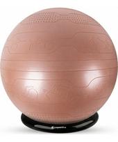 Gimnastikos kamuolys inSPORTline Stretch Ball 75 cm su BallBase - Mocha mousse