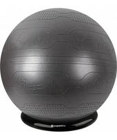 Gimnastikos kamuolys inSPORTline Stretch Ball 65 cm su BallBase - Juoda