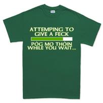 Pog Mo Thoin Shirt, Funny Irish Tee, Saint Paddy T-Shirt, Attempting to Give a Feck 3XL