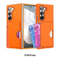 CAXITON Samsung Z Fold 6 Frosted Transparent Shockproof Wallet Case