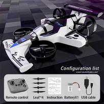 CZ04 2-in-1 Land Air RC Quadcopter Drift Car Toy Gift Remote Control Aircraft 360° Rotation Headless Mode balta