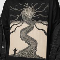 Surreal Stairway Portal T-Shirt | Trippy Path Graphic Shirt | Cosmic Portal Journey Art Tee | Gift for Art Lovers S