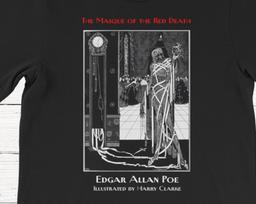 Poe T-Shirt, Masque of The Red Death, Short-Sleeve Unisex T-Shirt, Edgar Allan Poe Shirts, Book T-Shirt, Booklovers, Classic Books S