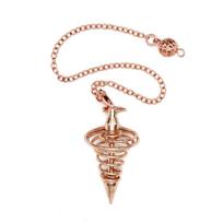 Spiral Coil Point Pendant Dowsing Pendulum Reiki Healing Yoga Balancing Jewelry