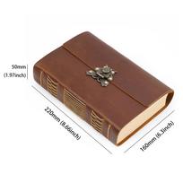 AIGUONIU Genuine Leather A5 Sketchbook Original Hand-Stitched Cowhide Vintage Creative Notepad Notebook Diary Gift (as the picture,220mm*160mm*50mm&220mm*160mm*50mm)