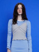 Heatherment Double Lace Camisole (Light Grey) Os