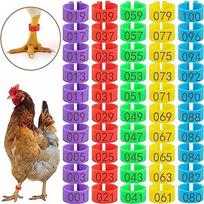 100 Pieces Chicken Leg Rings,Chicken Identification Bands,Poultry Leg Bands,Poultry Foot Rings for Pigeon Birds Chickens S