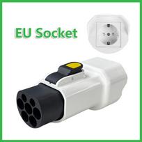 EVqiaoyi 220V Type 2 Male Plug to Schuko Socket, EV Car Accessories Connector for Type2 Charging Stations, Charging Scooters Type2 to 220V
