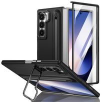 360 Full Protection Camera lens Stand Case For Samsung Z Fold7 6 5 4 3 Tempered Glass Film With Stylus Pen Hard PC Folding Cover Opp Bag&For Samsung Galaxy Z Fold6 5G 7.6" juoda