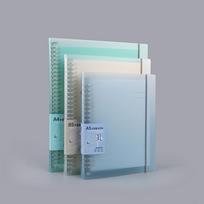 Custom A5 B5 Binder A4 Transparent Cover Reusable Notebook with Metal Rings Mechanism&elastic Band (as the picture,100sheets&A5/20holes)