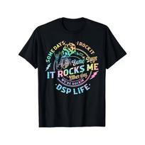Vibrant Retro Tie-Dye Music-Themed T-Shirt Designed for Fun-Loving DSP Fans, Available in A Unisex Style for The Summer S juoda