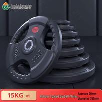 Rubberized Cast Iron Barbell Plate