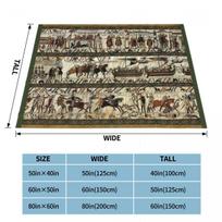 Bayeux Throw Blanket Lvpyqep1kzm Blankets Battle Of Hastings Plush Awesome Warm Throw Blanket for Bedspread Spring/Autumn Size: 75*100cm, Weight: 230 GSM