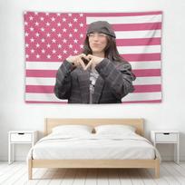 Billie Eilish Tapestry Double Stitched Indoor  Outdoor Decor Wall Hanging for College Dorm Bedroom Living Room 100X70CM