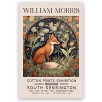 William Morris Fox Tapestry Canvas Wall Art 100X70CM black