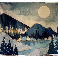 Tapestry Sun Mont Landscape Painting 100X70CM
