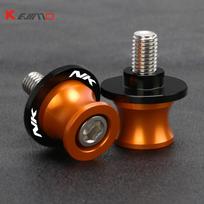 For CFMOTO CF MOTO 150NK 250NK 300NK 400NK 450NK 650NK 675NK 800NK 10MM Swingarm Spools Rear Stand Screws Sliders Lifting Screw A Orange