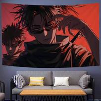 Jujutsu Kaisen Choso Yuji Hanging Bohemian Tapestry Bohemian Wall Tapestries Mandala Kawaii Room Decor 100X70CM