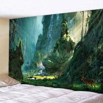 Mandala Bohemian Valley Buddha Statue Printed Wall Hanging Tapestry Home Decor Tapestry Suitable for Bedroom Living Room Dorm 100X70CM