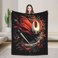 Hollow Knight Silksong Blanket Fuzzy Funny Warm Throw Blankets for Bedding Lounge Decoration Size: 75*100cm, Weight: 230 GSM