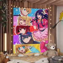 Oshi-no-Ko Anime Printed Large Wall Tapestry Indian Buddha Wall Decoration Witchcraft Bohemian Hippie Wall Art Decor 100X70CM