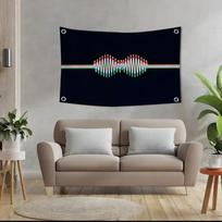 Arctic Monkey Band Tapestry Polyester Fiber Wall Hanging Cloth Rock Lyrics Fans Bedroom Dormitory Bar Photo Background 100X70CM