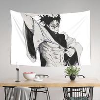 1pc J-Jujutsu Kaisen Choso Tapestry Black and White Manga Wall Hanging Aesthetic Room Decor Cool Room Stuff Background Cloth 100X70CM