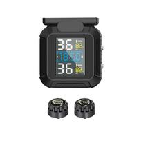 Temperature Alarm Solar Power Real Time Motorcycle TPMS With 2 External Sensors Moto Tyre Alarm Systems MT20 Tire Pressure Monitoring System MT20
