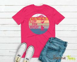 Eat Sleep Fishing Repeat Gift TShirt Unisex S To 5xl 100 Cotton S