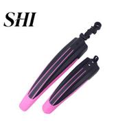 Bike Rear Mudguards 2Pcs Mudguard Set Front Fenders High Strength Durable Bicycle Wings Anti-fouling Design Universal Easy to Install Rust-free šviesiai rausvos spalvos