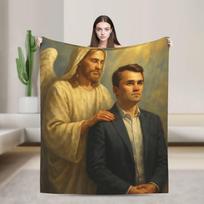 Charlie Kirk Angelic Advocate Minkštas pledas Kelionėms Biuras Pliušinis Mesti Pledas Madingas Sofa Lova Flanelinis Lovatiesė Sofa Lova Dangalas 75X95CM