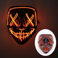 Purge Led Mask Masquerade Night Club Luminous Movie Theme Mask The Purge Glowing Cosplay Mask Horror Mask Men Vendetta Mask raudona
