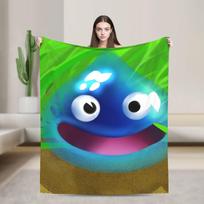 Dragon Quest Slime Šilta minkšta antklodė Kelioninė pliušinė pledinė antklodė Naujoviškas lauko flanelinis patalynės užvalkalas Sofos lovos užvalkalas 75X95CM