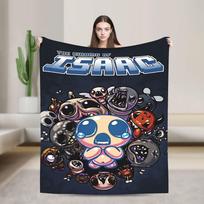 The Binding Of Isaac Šilta antklodė Kelioninė pliušinė antklodė Juokinga namų puošmena Flanelinė patalynės užvalkalas Sofos lovos užvalkalas 75X95CM
