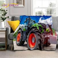 Retro traktoriaus automobilio 3D sunkvežimio minkštas flanelinis pledas lovoms, miegamojo, sofos, iškylai, apdangalas lauke, laisvalaikio dovana 75X95CM