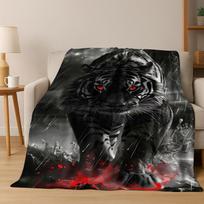 26 Stiliaus Laukinių Gyvūnų Tigro Žvėries Animacinis Flanelinis Antklodė, Šiltas Jaukus Minkštas Pledas Namams Miegamajam Lovai Sofai Iškylai Vaikui 75X95CM