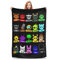 Incredibox Sprunki Antklodė Flanelinė Visų Sezonų Siaubo Žaidimas Daugiafunkcinė Šilta Mesti Antklodė Namams Lauke Pliušinė Plona Antklodė 75X95CM