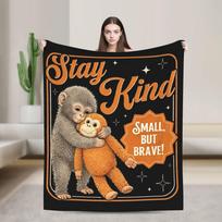 Team Punch Kūdikio Beždžionėlės Smūgis Flanelinės Antklodės Ruduo/Žiema Nešiojama Lengva Plona Mėtymo Antklodė Namams Lauke Lovatiesė 75X95CM