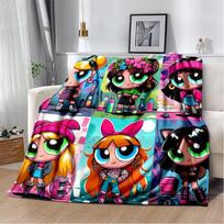 29 stiliaus naujas Kawaii P-Powerpuff mergaičių animacinis pledas, minkštas pledas namams, miegamajam, lovai, sofai, kelionėms, iškylai, vaikiška dovana 75X95CM