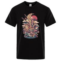Japan Harajuku Sushi Side Print Men's Tee Shirts Comfortable Clothing Oversized Vintage Tshirt Man Casual Summer T-shirt S įvairiaspalvis