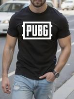 PUBG Graphic Tshirt Black Casual Round Neck Tee with Bold... S įvairiaspalvis