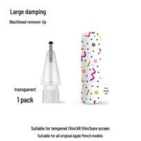 Silent Damping Nib for Apple Pencil - Anti-slip, Soft, Black, Paper-like Screen Protection with AR Tempered Film.