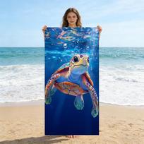Sea Turtle Beach Towel Marine Organisms Large Quick-drying Towel Suitable for Beach Yoga Pool Gym Sport Towel Sand Free Towel 50X100CM