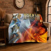 Retro Heroes of Might and Magic Map Game Flannel Blanket Soft Warm Throw Blanket for Bedroom Living Room Bed Travel Picnic Size: 75*100cm, Weight: 230 GSM
